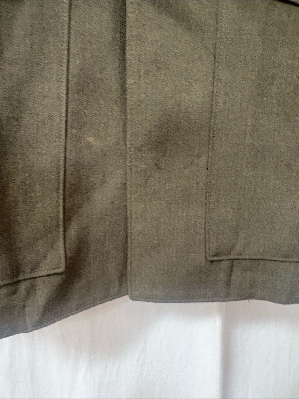 Vintage USMC Alpha Business Green Military Wool Jacket 36R FLAWS costume - Picture 10 of 16